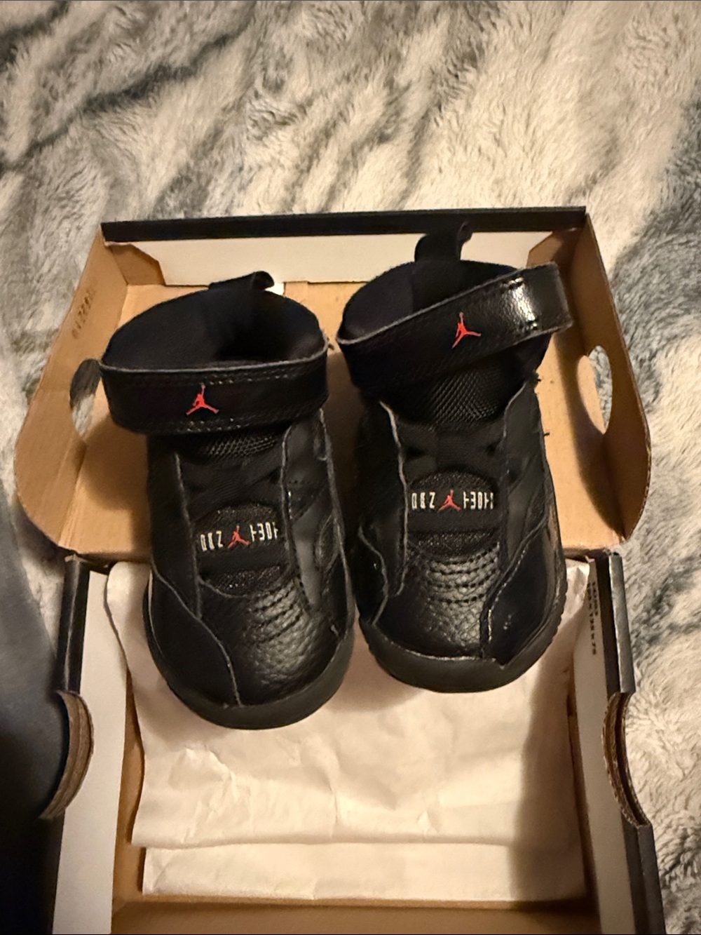 Jump man Two Trey Toddler Black Air Jordan-Style High Top Sneakers